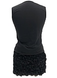 Women's Sleeveless Top Three-Dimensional Flower Bag Hip Skirt Two-Piece Set