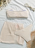 Beach Vacation Bikini Skirt Three Piece Set