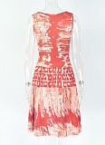 Pleated Slim Round Neck Sleeveless New Short Dress