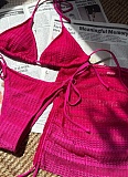 New Gradient Mesh Three-Piece Beach Short Skirt Sexy Bikini