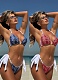 New Metal Chain Leopard Print Two-Piece Swimsuit Bikini