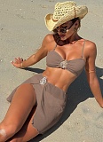 Beach Vacation Bikini Skirt Three Piece Set