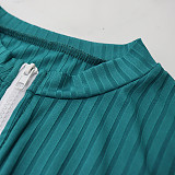 Fashion Sleeveless Cardigan Vest Belly-exposing Slim Short Skirt Two-piece Set
