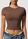 Casual Tight Quick-Drying Pilates Top Yoga Wear Short-Sleeved Running Fitness Sports T-Shirt