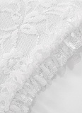 Exquisite Suspender Transparent Lace Multi-Layered Ruffle Dress For Women