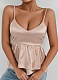 Summer Sexy Backless Suspender V-Neck Pleated Top For Women