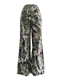 New Summer Camouflage Print High Waist Straight Loose Overalls