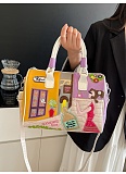 Personalized PU Embroidery Women'S Zipper Bag