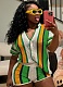 Sexy Color Matching Hollow Lapel Knitted Shirt Shorts Two-Piece Suit For Women