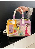 Personalized PU Embroidery Women'S Zipper Bag
