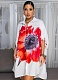 Women'S Casual Fashion Printed Cardigan Short Dress