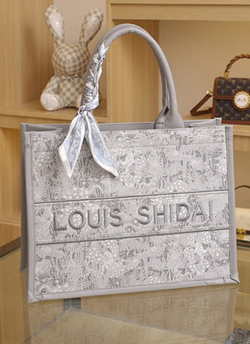 New Fashion Embroidered Canvas Large Capacity Single Shoulder Handbag Silk Scarf Tote Bag