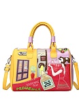 Personalized PU Embroidery Women'S Zipper Bag