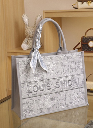 New Fashion Embroidered Canvas Large Capacity Single Shoulder Handbag Silk Scarf Tote Bag
