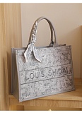 New Fashion Embroidered Canvas Large Capacity Single Shoulder Handbag Silk Scarf Tote Bag