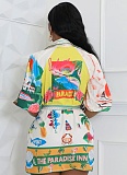 Casual Fashion Printed Shirt Cardigan Temperament Versatile Women