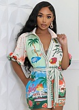 Casual Fashion Printed Shirt Cardigan Temperament Versatile Women