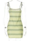Summer New Striped Sexy Suspender Slim Dress For Women