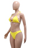 Summer Seaside Holiday Style Swimsuit Bikini Tie Skirt Three-Piece Suit For Women
