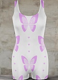 Women'S Casual Printed Sports Jumpsuit With Suspenders