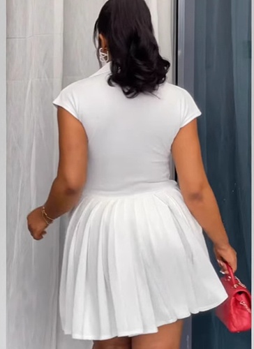 Slim Fit Lapel Single Breasted Pleated Dress Wholesale