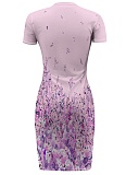 Casual Printed Short Sleeve Round Neck Irregular Dress