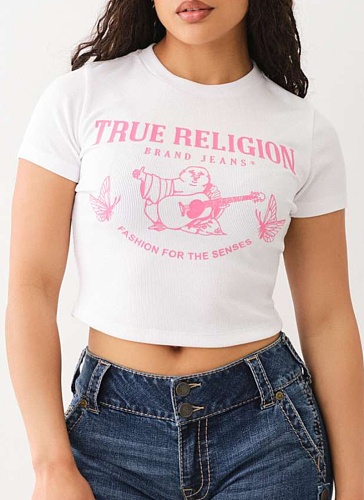 New Round Neck Printed Short T-Shirt Tops Wholesale