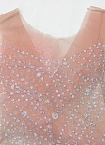 Mesh Stitching Backless Round Neck Hip-Wrapped Long Dress Wholesale
