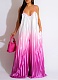Sexy Deep V Suspender Backless Wide Leg Gradient Jumpsuit Wholesale