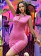 Sexy Temptation Thickened Hollow Sleeveless Hip Dress Women'S High-End Sexy Net Clothes