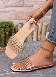 Summer New Style Women's Shoes Rivet Decoration Flat Slippers Wholesale