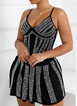 Fashion Perm Diamond Sexy Sleeveless Suspender Hip Dress Wholesale