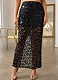 Sexy Sequined See-Through Back Slit Long Skirt Wholesale