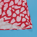 Sexy Suspender Print Dress With Large Hem and Multiple Colors