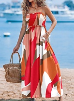 2025 Fashion Strapless Tube Printed Women's Dress