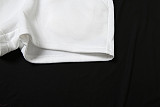 2025 Personalized Solid Color U-Neck Sleeveless Navel-Exposed Pants Set