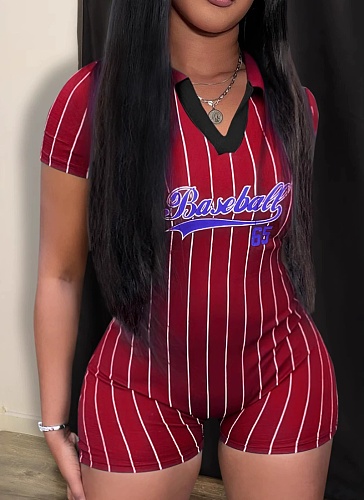 Baseball Sports Fashion Printed Jumpsuit Wholesale