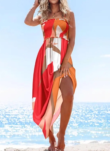 2025 Fashion Strapless Tube Printed Women's Dress