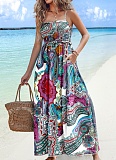 2025 Fashion Strapless Tube Printed Women's Dress