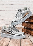 Shiny Mesh Casual Sports Shoes Thick Sole Heightening Outdoor Trendy Shoes Couple Style Trendy Shoes