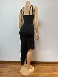 Sexy Hot Diamond Off-shoulder Backpack Hip Irregular Dress