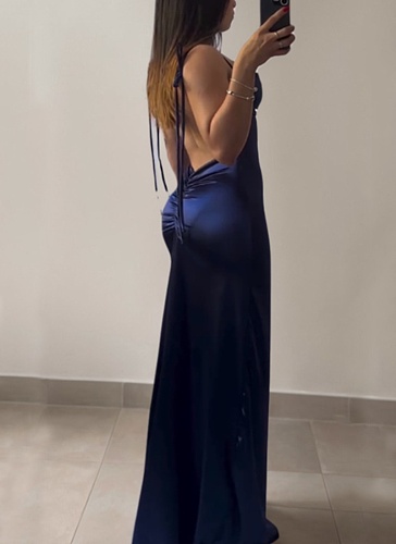 Hot Sexy Backless Suspender Hot Girl Dress