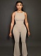 Fashion Tight Sports Sleeveless Vest Hip-wrapped Flared Pants Two-piece Set