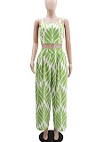 Women'S Casual Vacation Printed Camisole Wide-Leg Pants Two-Piece Set Wholesale