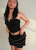 Sexy Tube Top Pleated Cake Skirt Suit