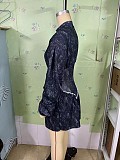Women Long Sleeve Low-cut A-line Short Dresses YSY-8892