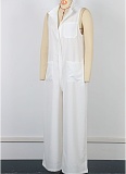 Casual Loose Sleeveless Single Breasted Fashion Workwear Jumpsuit Wholesale