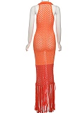 Summer New Hot Girl Hollow See-Through Fashion Lapel Dress Wholesale