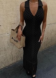 Summer New Hot Girl Hollow See-Through Fashion Lapel Dress Wholesale