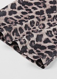 Women's Sexy Halter Neck Lace-Up Leopard-Print Low-Back Jumpsuit Wholesale